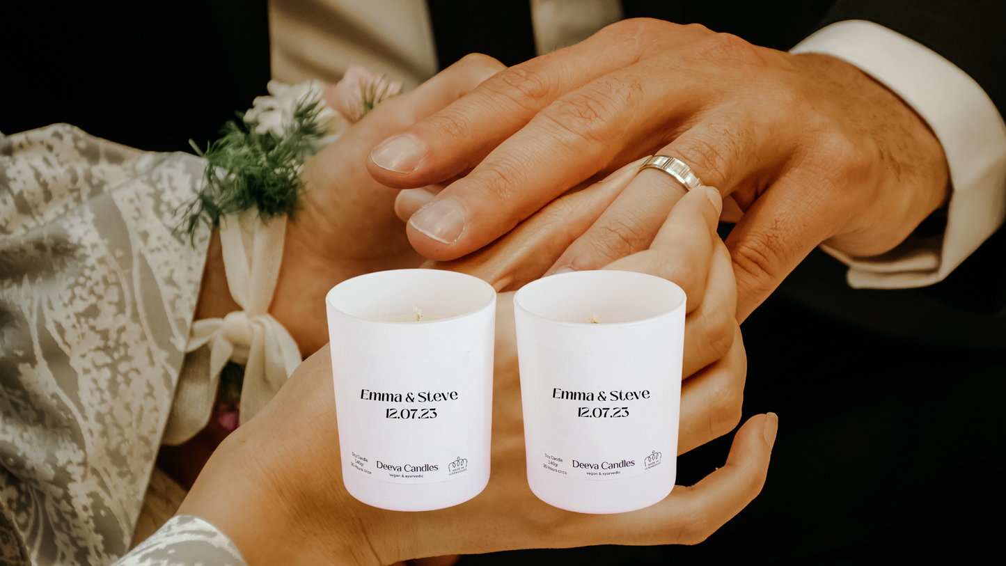 Customized label candle