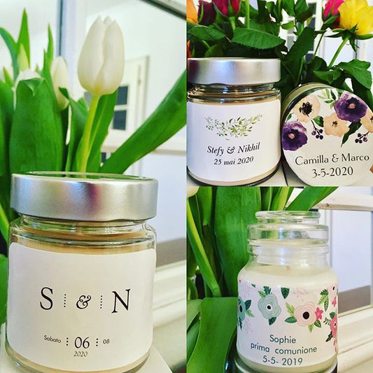 Get your customized candle: label, box and scent fully personalized!